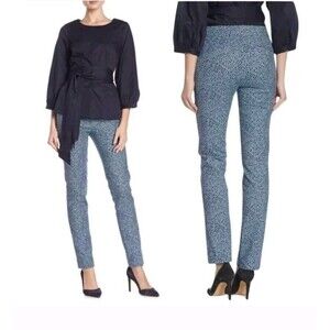 Boden Womens Pants 8 Richmond Ankle Pants Straight leg Blue Polka Dot